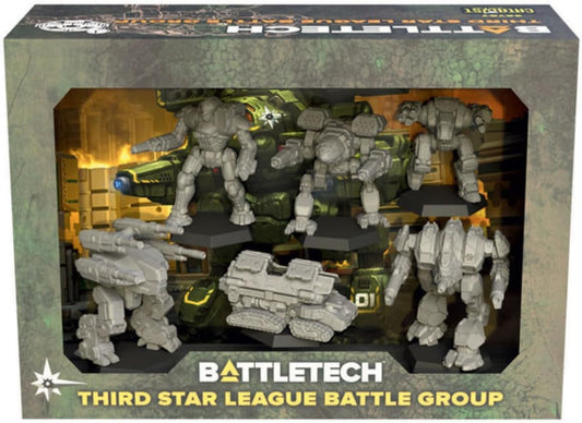 Catalyst Game Labs Battletech Third Succession War ForcePack figures ready for painting and tabletop battles.