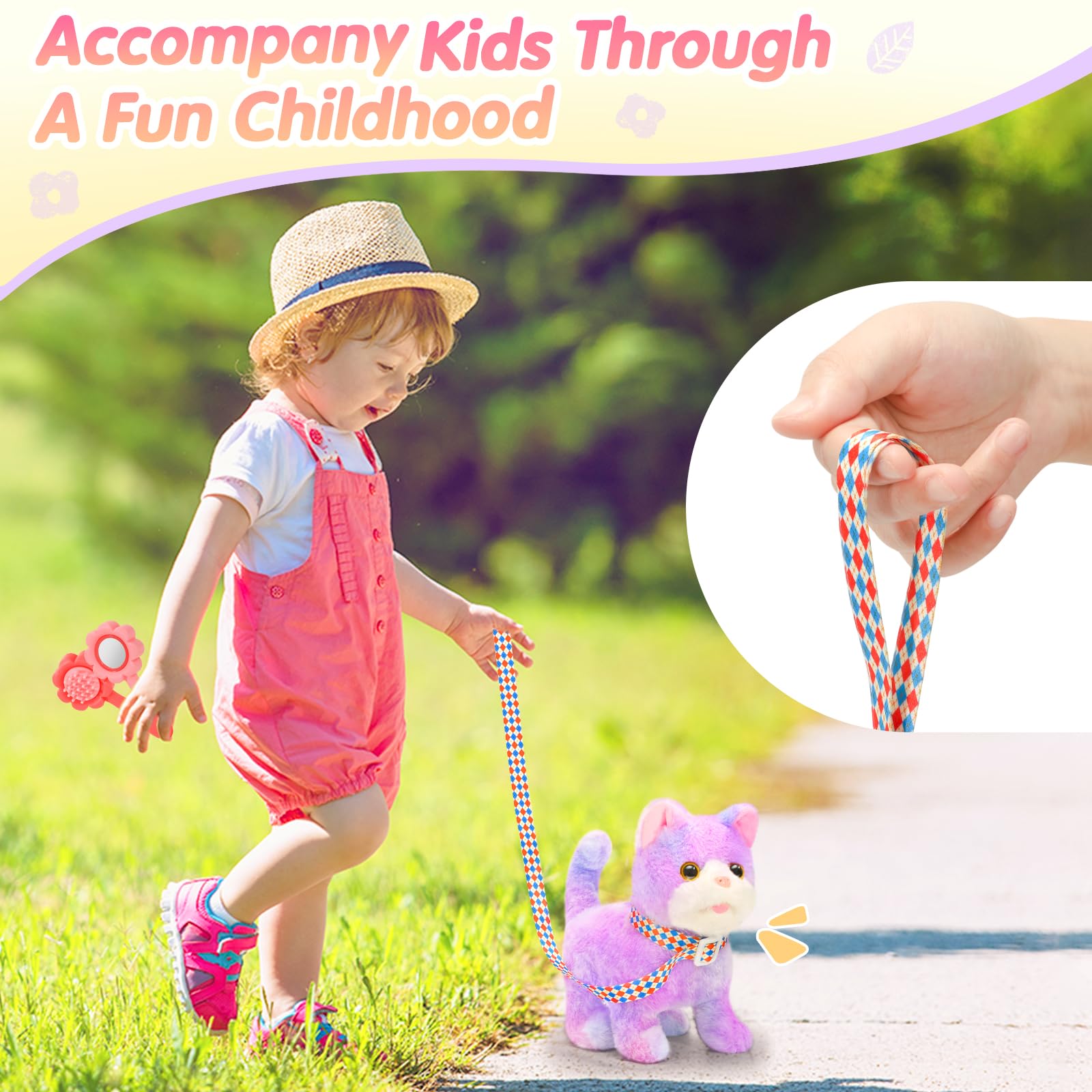 CatchCute plush cat accessories including comb and mirror for grooming pretend play