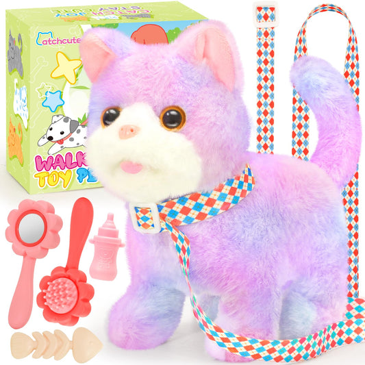 CatchCute plush cat on a leash for outdoor pretend play and exploration
