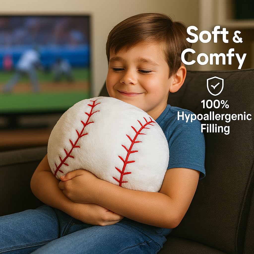CatchStar baseball pillow durable design for sofa, bed, and dorm use.