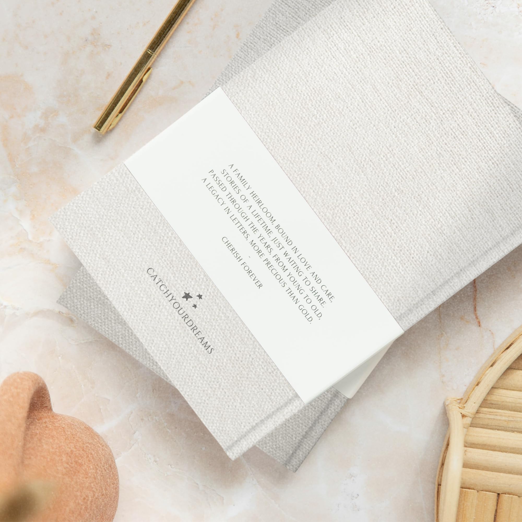 CatchYourDreams Dad's Life Story Journal back-cover showcases sturdy finish for heirloom display