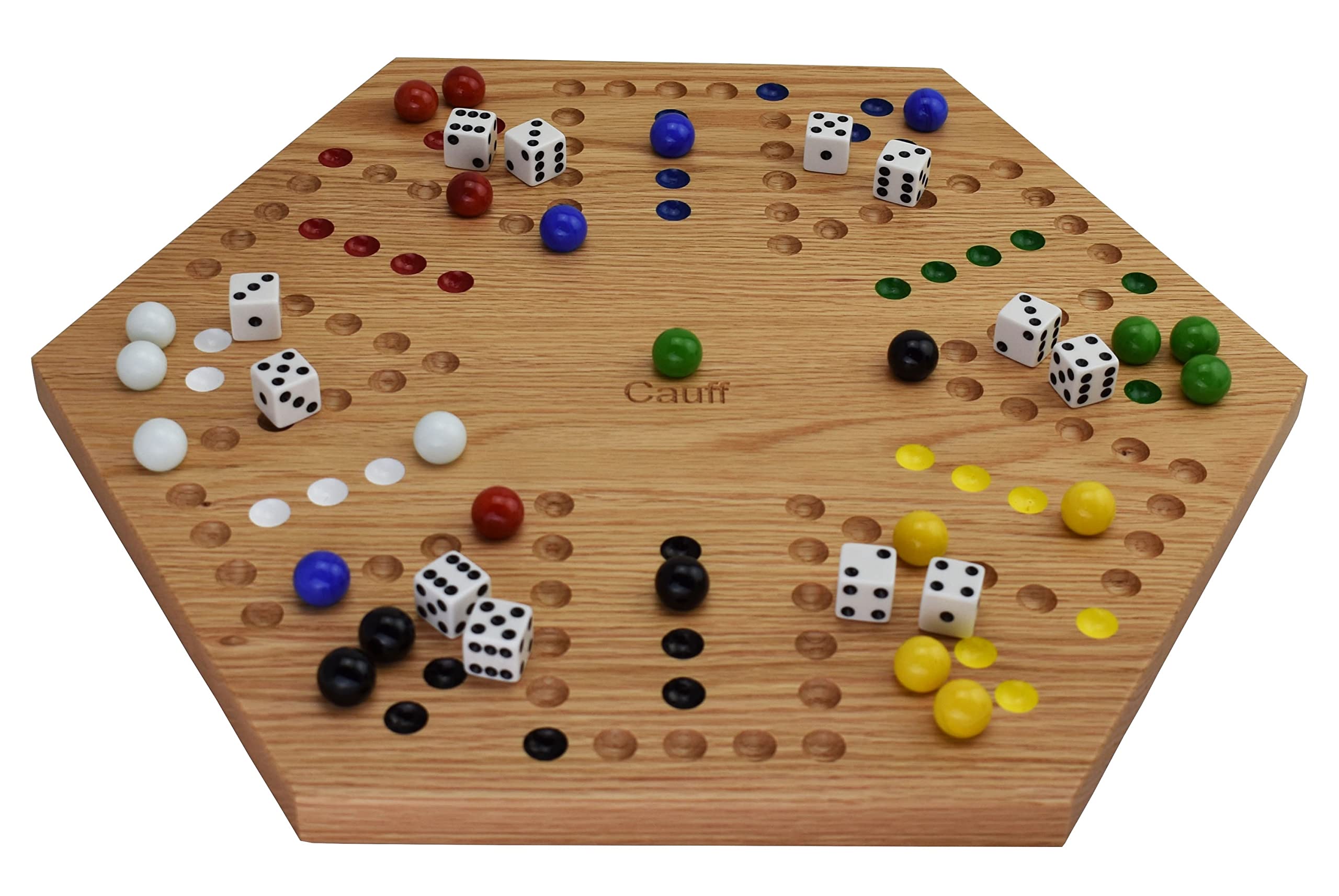 Cauff solid oak double-sided board hand-painted detail enhances visual appeal