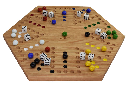 Cauff solid oak double-sided board hand-painted detail enhances visual appeal