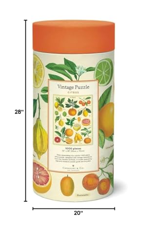 Cavallini citrus vintage image puzzle promotes relaxed mindful pastime you can treasure.