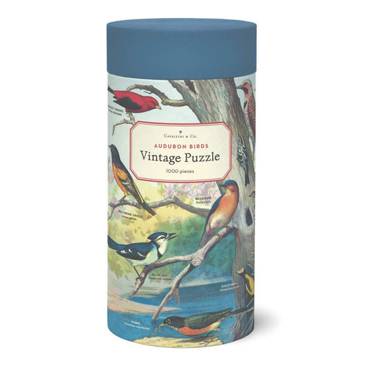 Cavallini & Co Audubon birds puzzle wrap with vintage artwork for cozy evenings