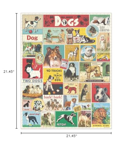 CAVANILLI & CO Cavallini dogs puzzle finished image shows large final size 55x70 cm.