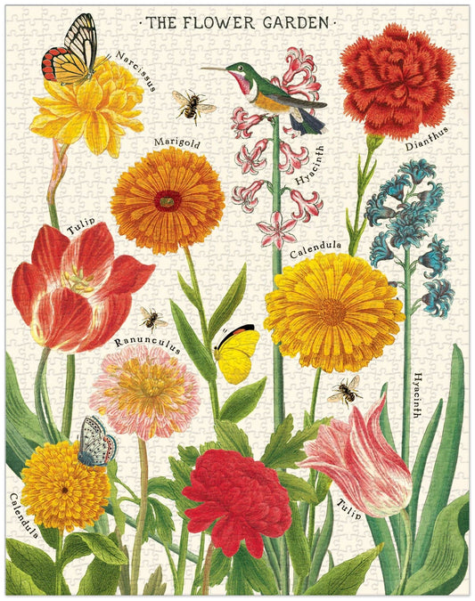 CAVANILLI & CO. Cavallini Flower Garden puzzle tube packaging for compact storage and gifting