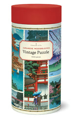 Cavallini & Co Japanese woodblocks puzzle, 1000 pieces, detailed vintage design for mindful assembly.