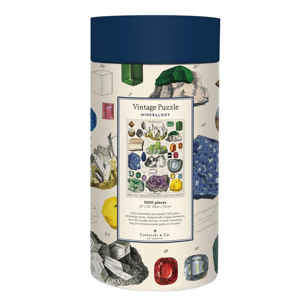 Cavallini & Co Mineralogie puzzle in muslin bag, easy gifting and safe storage.