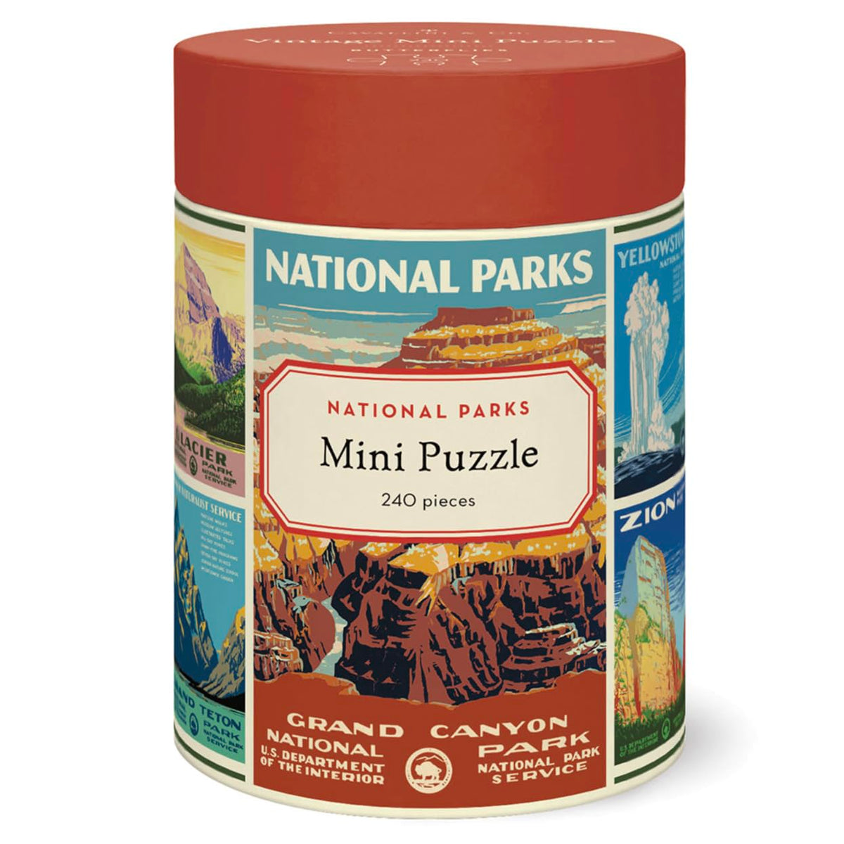 CAVANILLI & CO Cavallini National Parks puzzle in tube, portable and gift-ready.