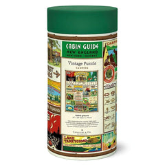 Finished Cavallini & Co camping puzzle measures 20x28 inches for display.