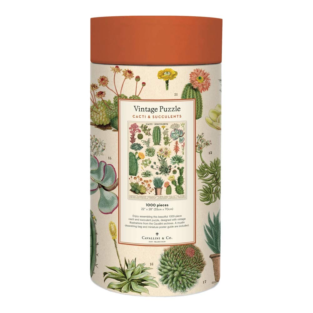 CAVANILLI & CO. Puzzle packaging tube and hand-sewn muslin bag for gifting and storage