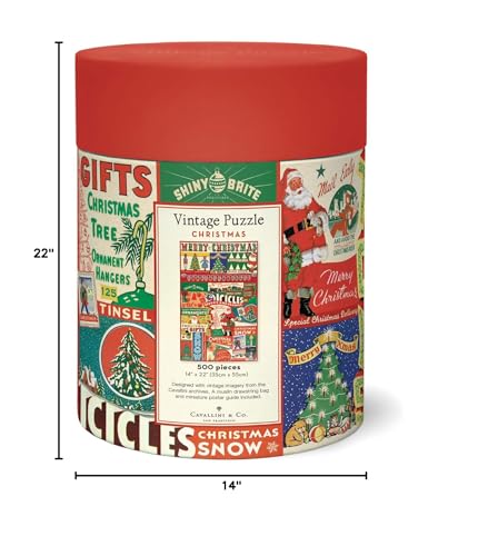 Cavallini 14x22 inch finished puzzle offers a keepsake display.
