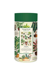Cavallini Papers & Co. completed House Plants puzzle measures 20x28 inches for display options.