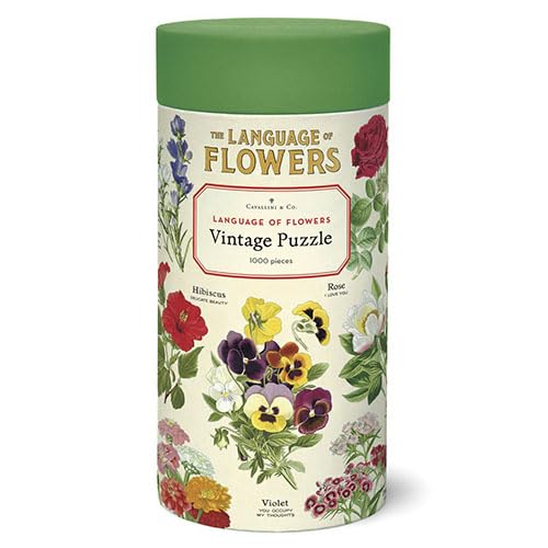 Cavallini and Co language of flowers puzzle cover art inspires focused play.