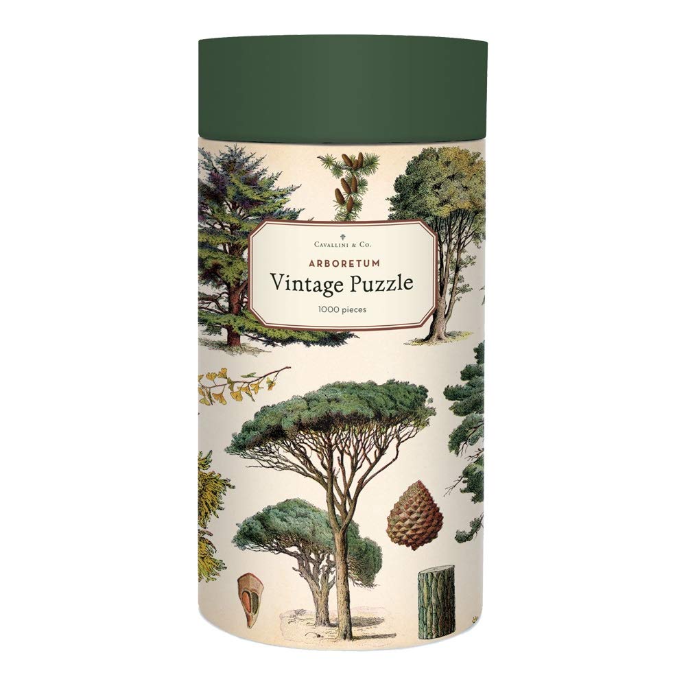 CAVANILLI CO Arboretum puzzle with hand-sewn muslin bag, a tactile keepsake.