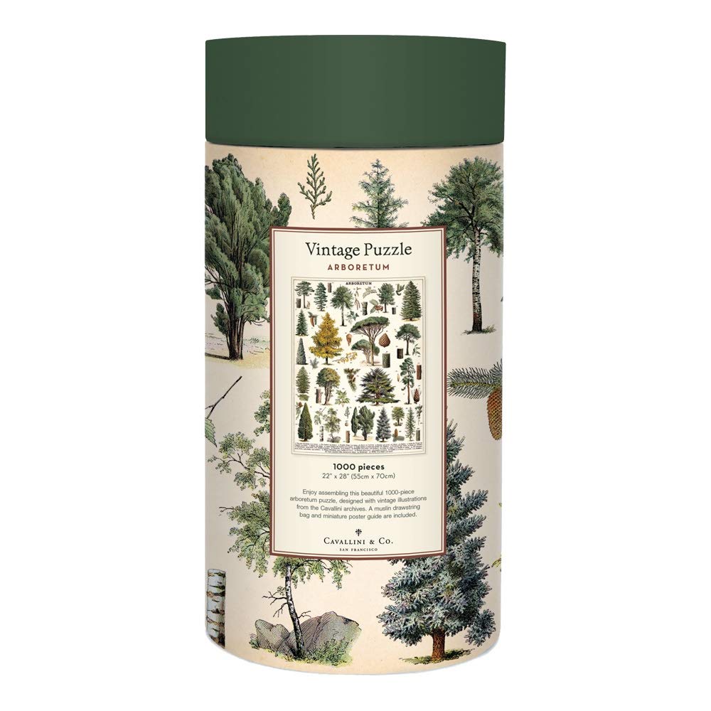 CAVANILLI CO Arboretum puzzle spread with 1,000 pieces, ideal for collaborative play.