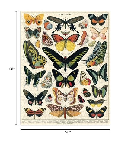 CAVANILLI & CO. Butterflies finished puzzle reveals vintage imagery