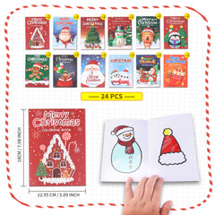 CAVENLLI festive designs invite kids to color Santa, reindeer, and snowflakes.
