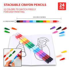 CAVENLLI stackable crayons highlight vibrant colors and versatile play.