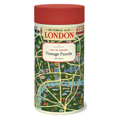 CAVANILLI & CO London map puzzle front view, vintage streets for nostalgic puzzle enjoyment