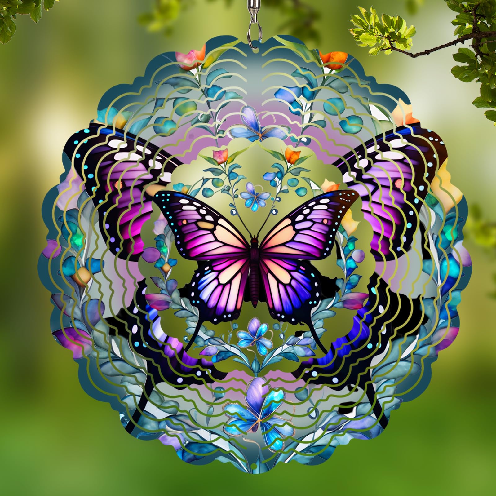 Cawalap Wind Spinner Butterfly 12inch adds vibrant color and kinetic charm to outdoors