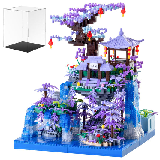 CAXIMSY Peach Blossom Pond overview highlights a vibrant, detailed desk display.
