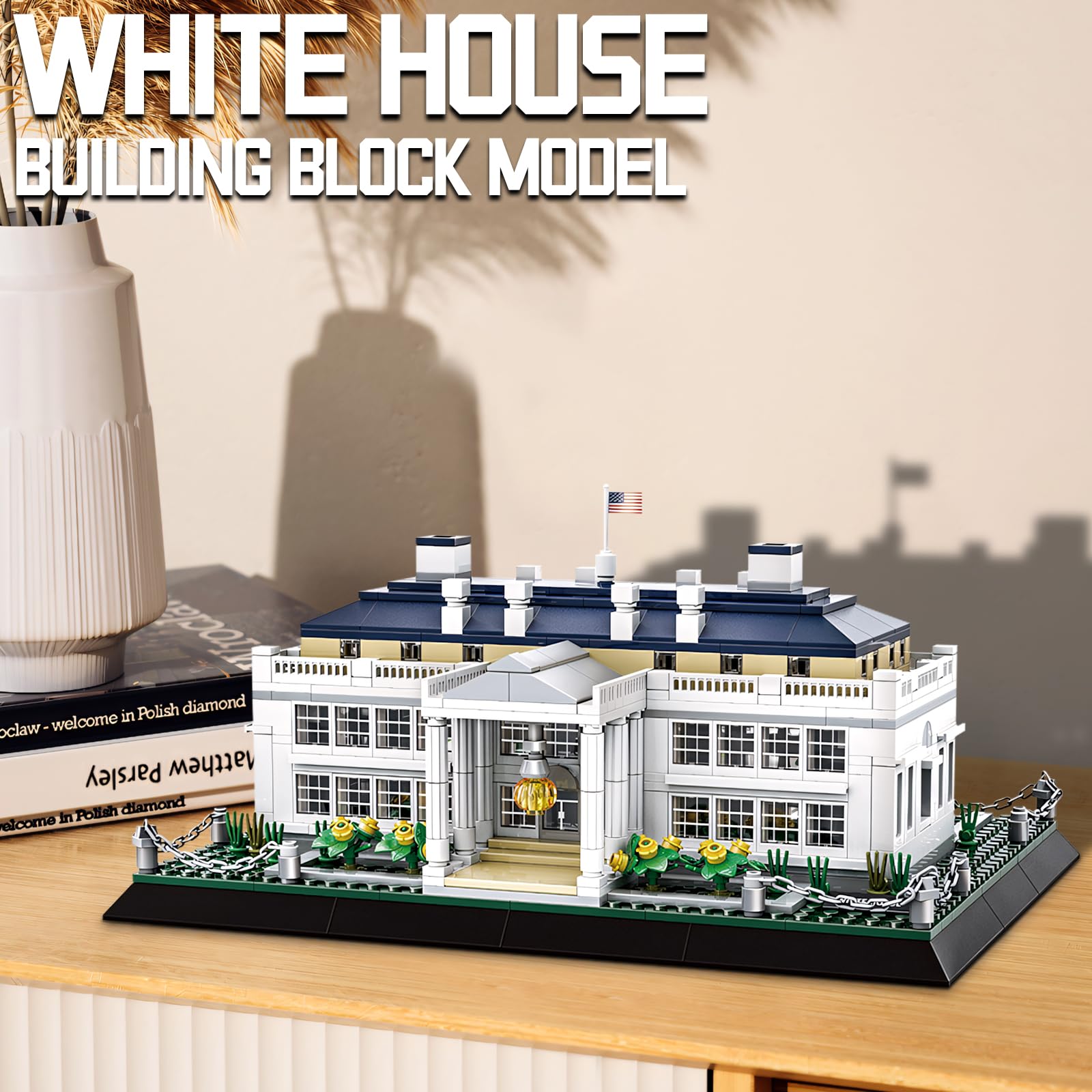 CAXIMSY White House exterior and columns highlight iconic architecture.