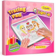 Caydo light up tracing pad front view for easy tracing and drawing