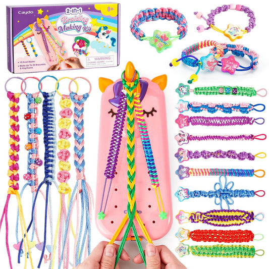 Caydo Unicorn Bracelet Maker loom setup for easy weaving and bright colors