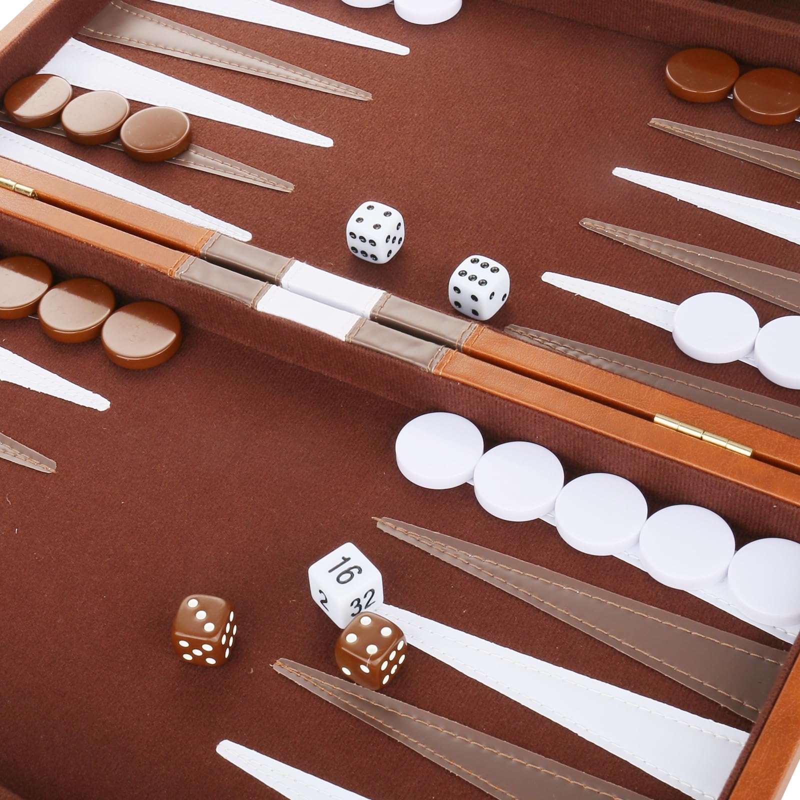 Felt playfield detail ensures smooth piece movement.