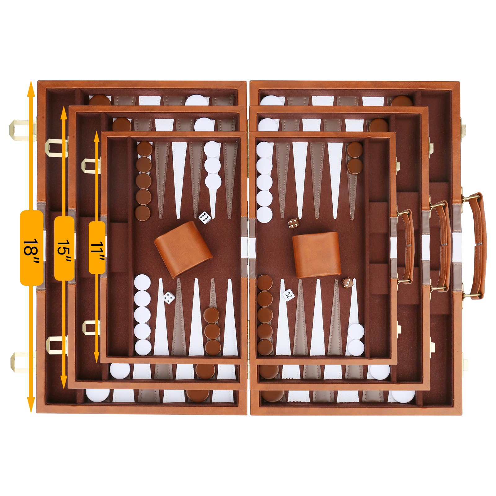Includes checkers and accessories for ready play.