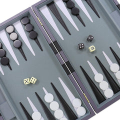 CAYOULR Backgammon Set 15-inch board closed for compact storage
