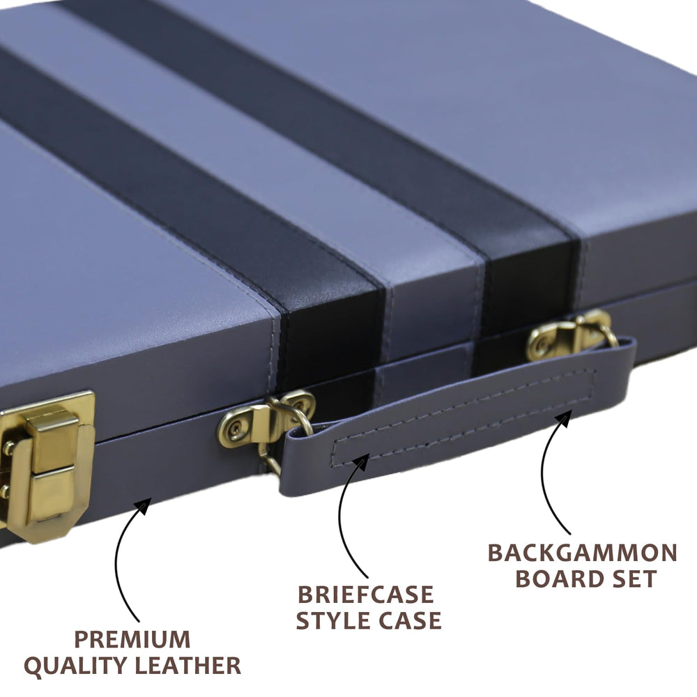 CAYOULR Backgammon Set premium buckle and handle for portability