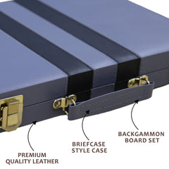 CAYOULR Backgammon Set premium buckle and handle for portability