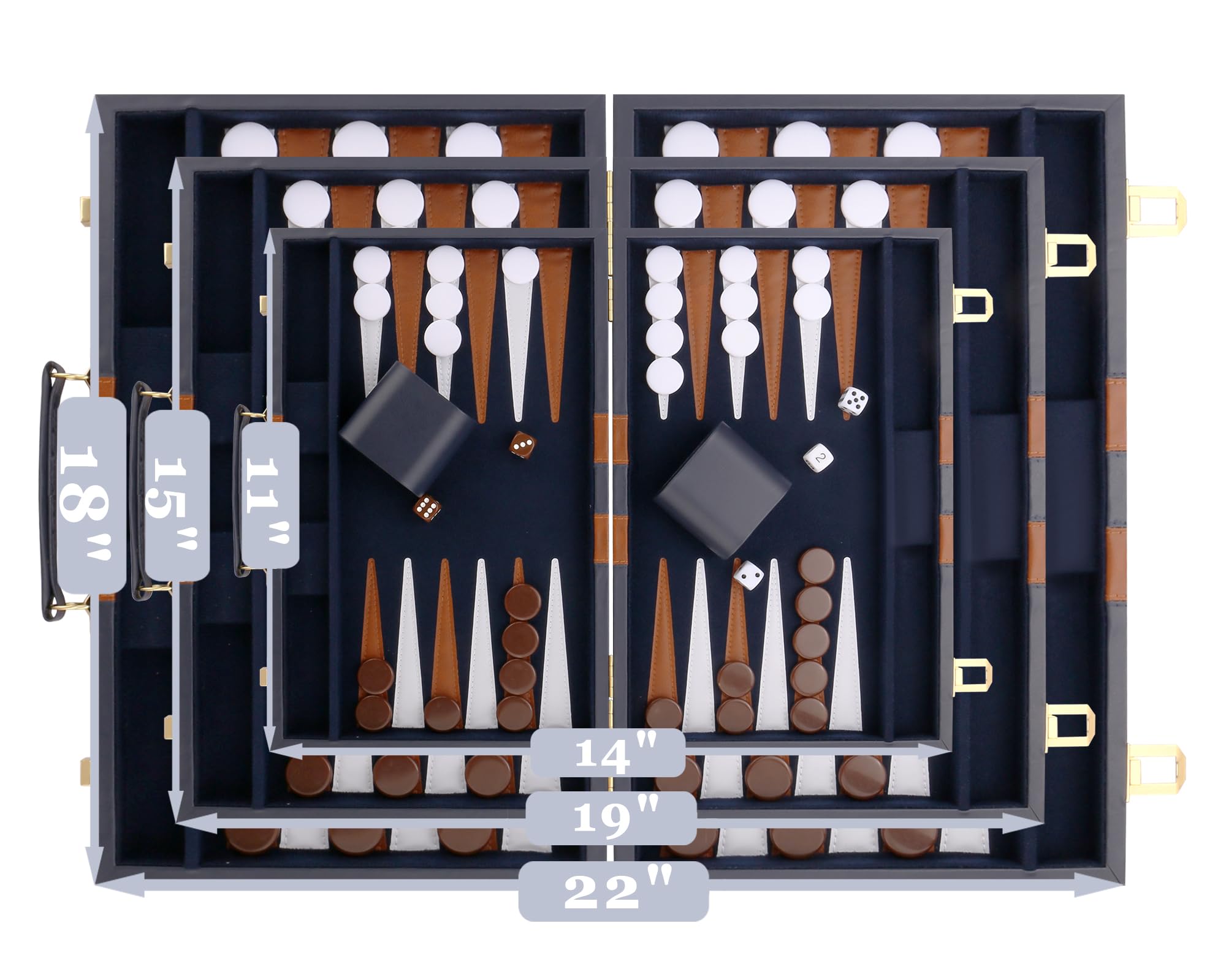 CAYOULR travel-compact backgammon set stays organized during trips.