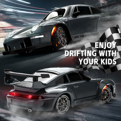 Cayrzeth RC drift car remote control showing precise grip and layout.