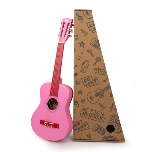 CB SKY 30-Inch Classical Guitar front view highlights approachable size and warm wood tone