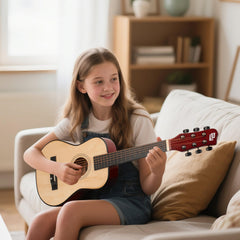 CB SKY beginners guitar ages 3-9 natural in use image demonstrates easy handling