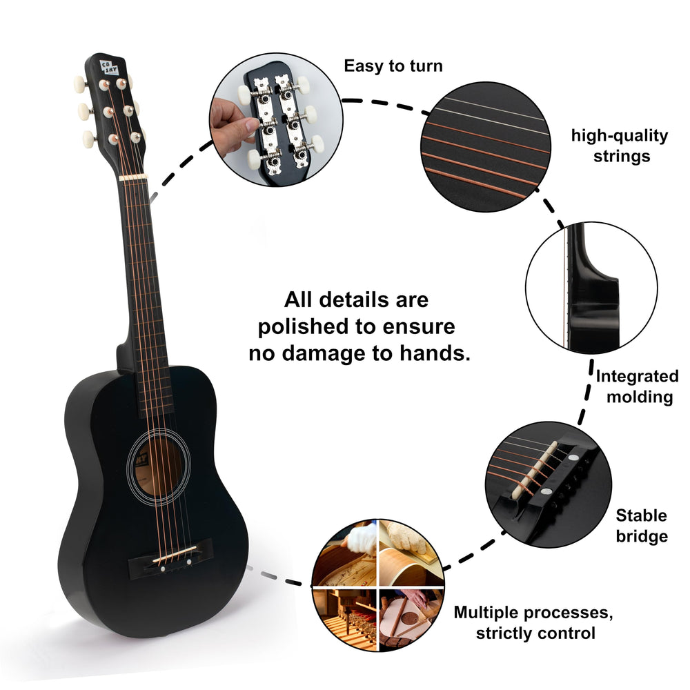 CB SKY wooden neck and ABS fingerboard closeup highlighting durable build