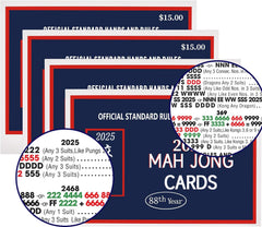 Cbcbtwo Mahjong 2025 large-size cards four-pack for easy handling and quick viewing.