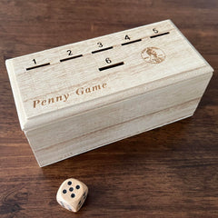 CBLKUS Penny Game wood box ready for quick play with friends.