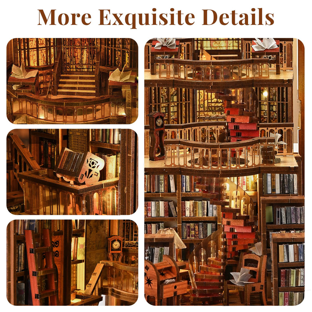 CCCDF Abbey Library with LED light adds warm ambiance for night-time reading nooks.