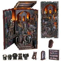CCCDF Book Nook Kit Haunting Relics front view for cozy shelf display