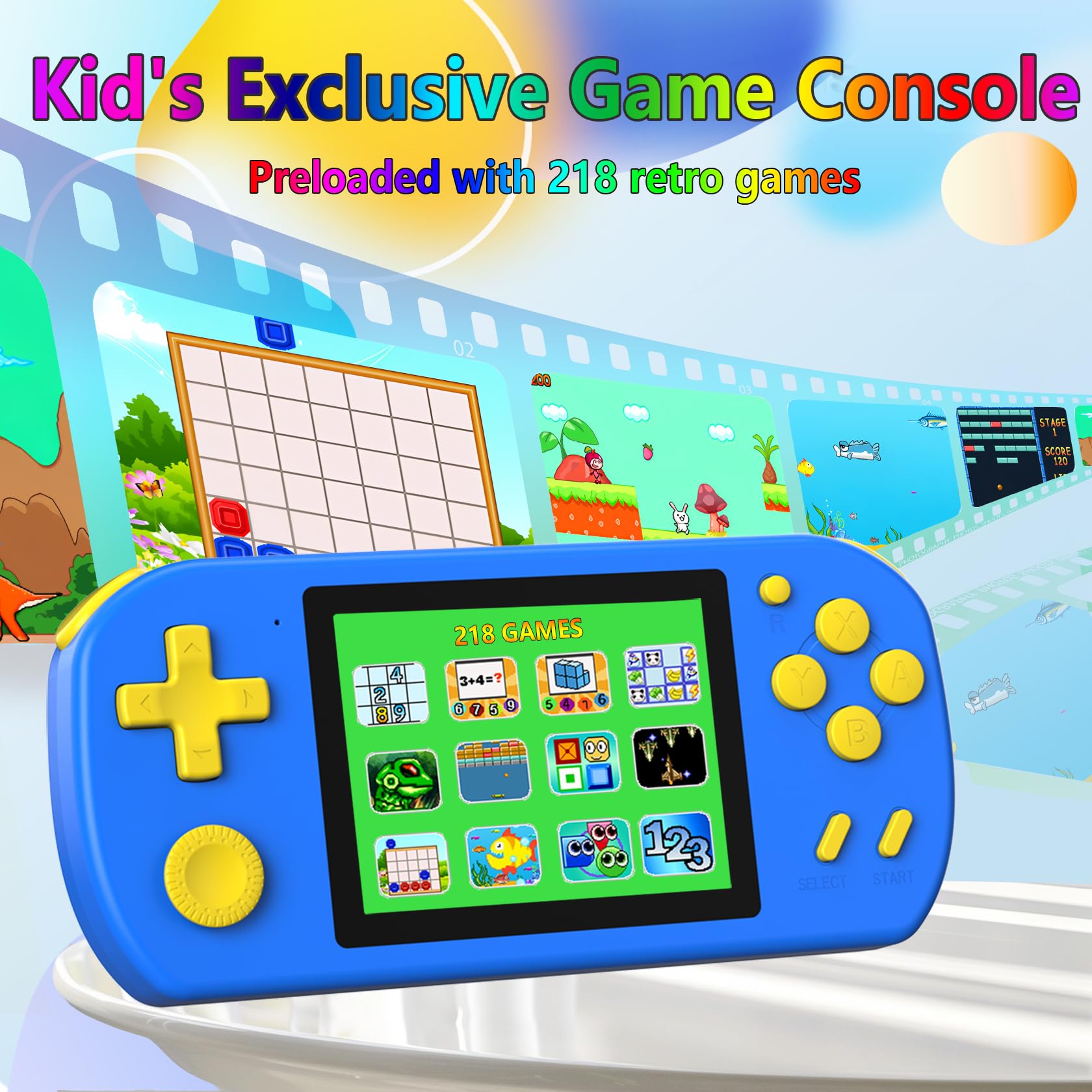 CCTU device with 218 built-in games for varied play.