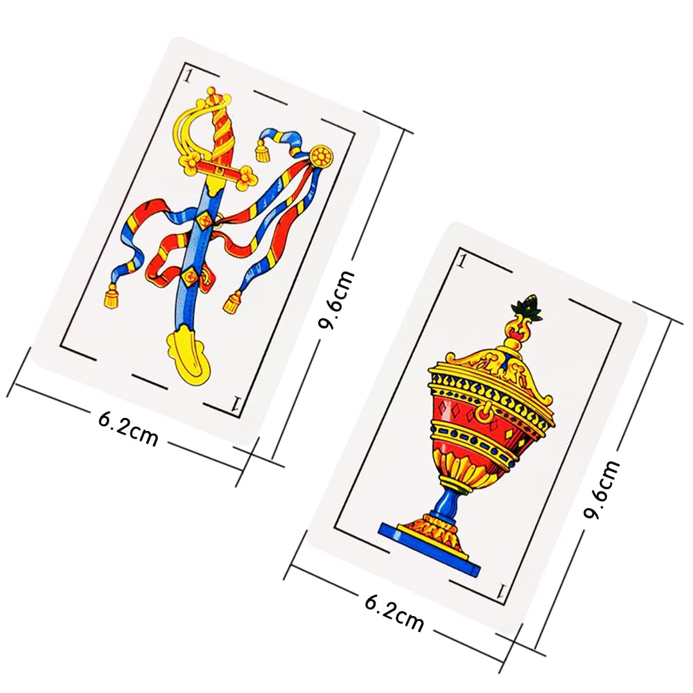 CDBXRA Spanish playing cards four-deck set shown in festive packaging for gifting.