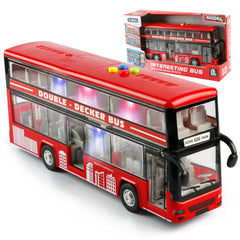 Cdymkf 11-inch double-decker bus front view for imaginative indoor play