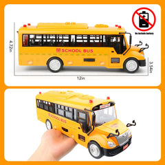 Cdymkf yellow school bus toy wheels and decals promote stable movement and authentic visuals