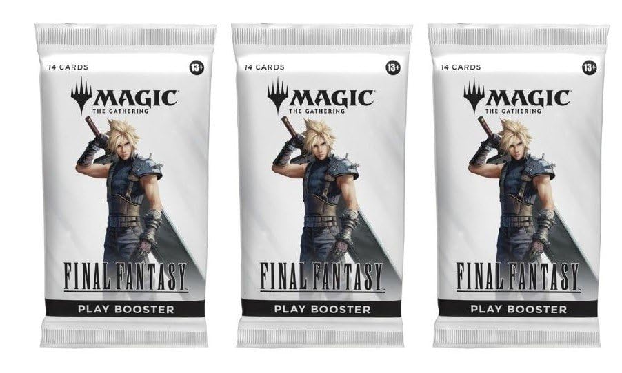 CE 3-pack MTG booster pack featuring Final Fantasy cards for strategic gameplay.