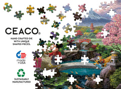 Ceaco Disney TK 1000-piece puzzle includes reference poster for easier assembly.